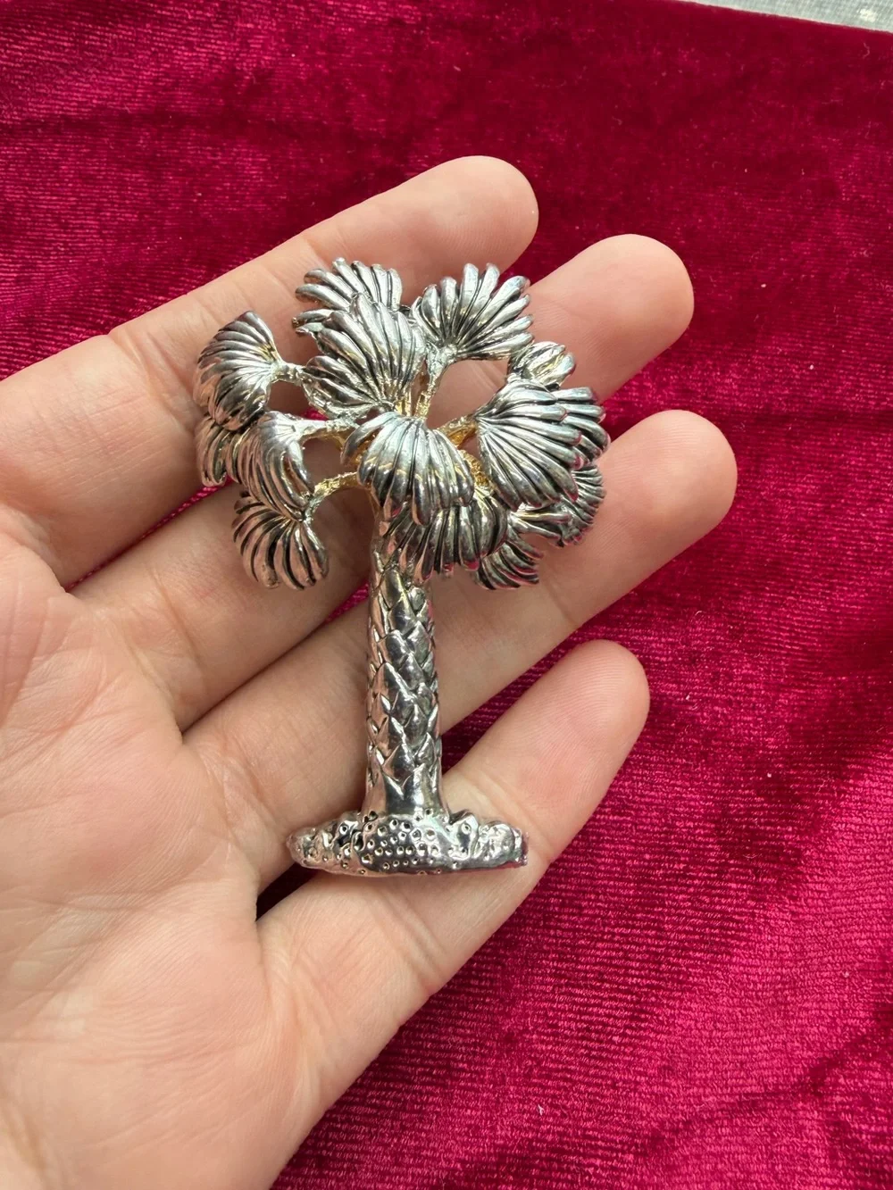 Vintage Palm Tree Brooch